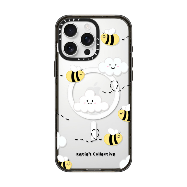 Katie's Collective x CASETiFY iPhone 16 Pro Max ケース ブラック インパクトケース MagSafe対応 Busy Bee by Katie's Collective