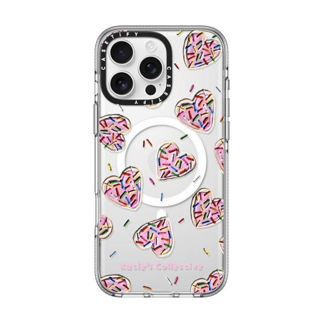 Katie's Collective x CASETiFY iPhone 16 Pro Max ケース クリア クリア ケース MagSafe対応 Heart Sugar Cookies by Katie's Collective