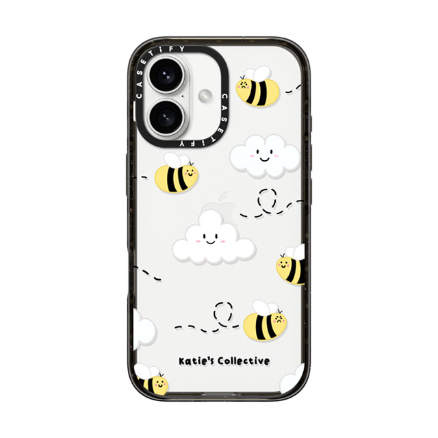 Katie's Collective x CASETiFY iPhone 16 ケース ブラック インパクトケース Busy Bee by Katie's Collective