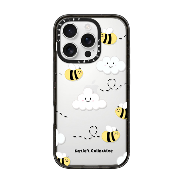 Katie's Collective x CASETiFY iPhone 16 Pro ケース ブラック インパクトケース Busy Bee by Katie's Collective