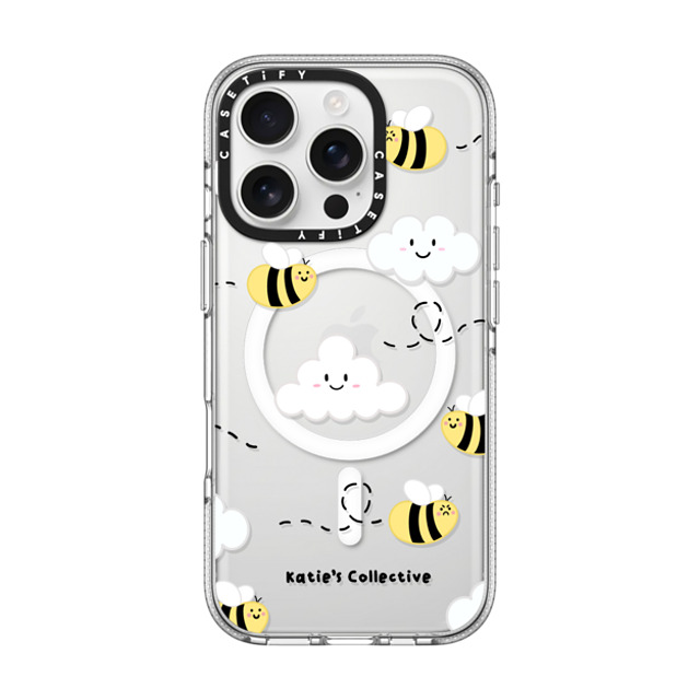 Katie's Collective x CASETiFY iPhone 16 Pro ケース クリア クリア ケース MagSafe対応 Busy Bee by Katie's Collective