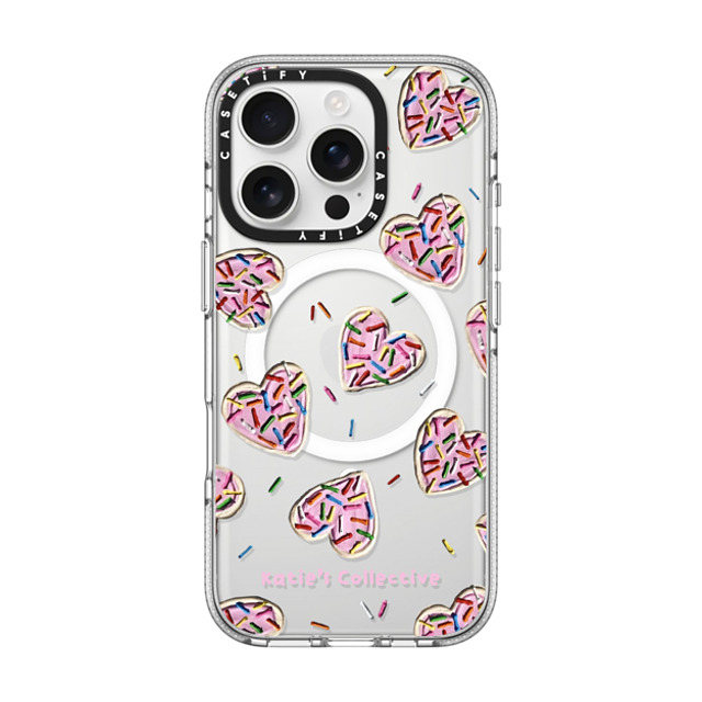 Katie's Collective x CASETiFY iPhone 16 Pro ケース クリア クリア ケース MagSafe対応 Heart Sugar Cookies by Katie's Collective