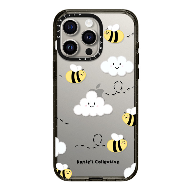 Katie's Collective x CASETiFY iPhone 15 Pro Max ケース ブラック インパクトケース Busy Bee by Katie's Collective