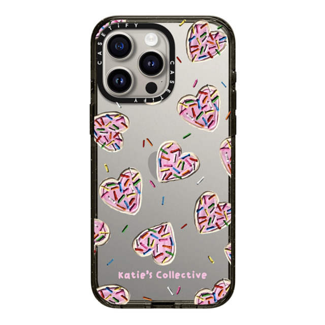 Katie's Collective x CASETiFY iPhone 15 Pro Max ケース ブラック インパクトケース Heart Sugar Cookies by Katie's Collective