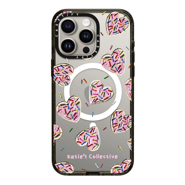 Katie's Collective x CASETiFY iPhone 15 Pro Max ケース ブラック インパクトケース MagSafe対応 Heart Sugar Cookies by Katie's Collective