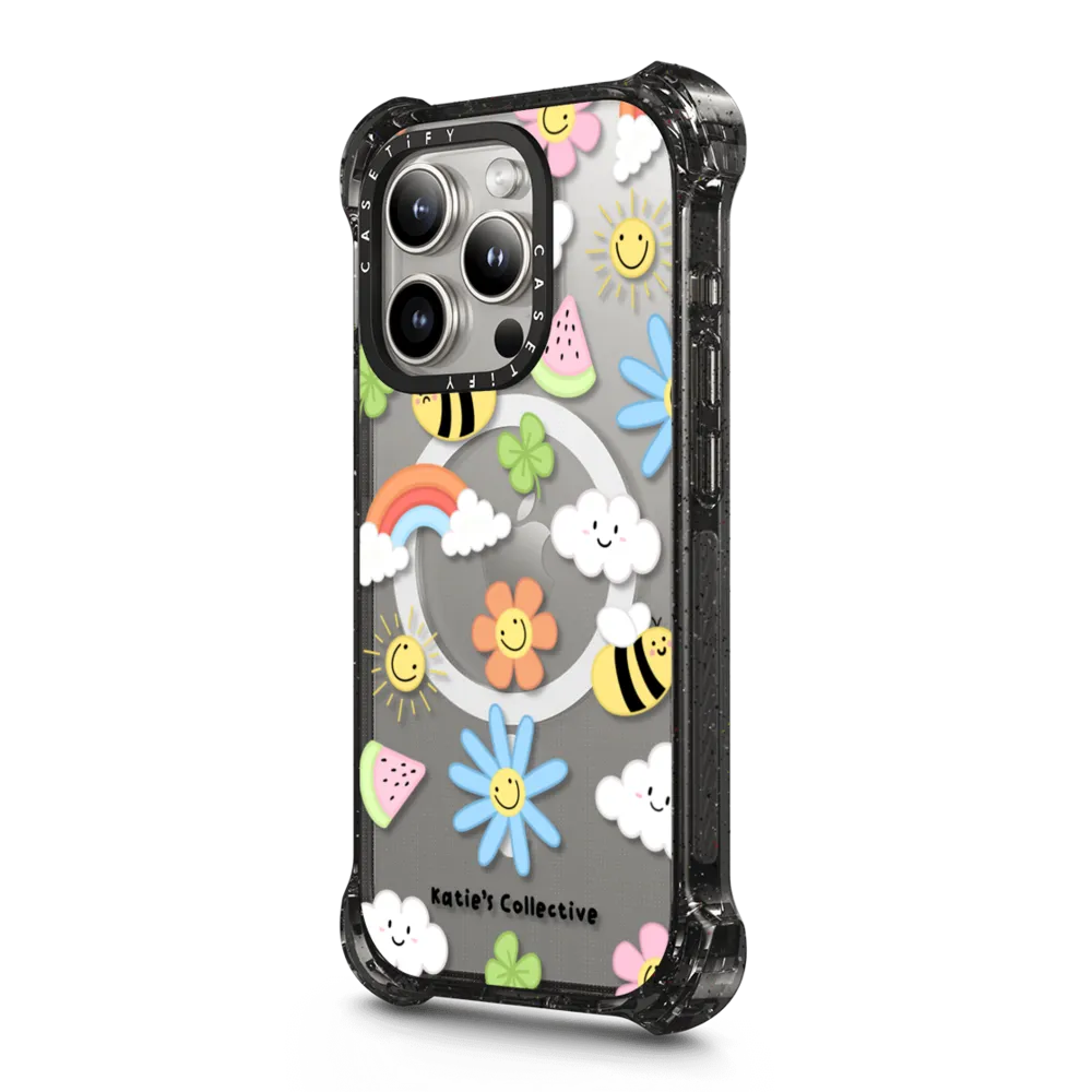 Bounce iPhone 15 Pro Max Case MagSafe Compatible - Rainbow by Katie's Collective