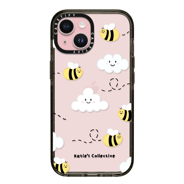 Katie's Collective x CASETiFY iPhone 15 ケース ブラック インパクトケース Busy Bee by Katie's Collective