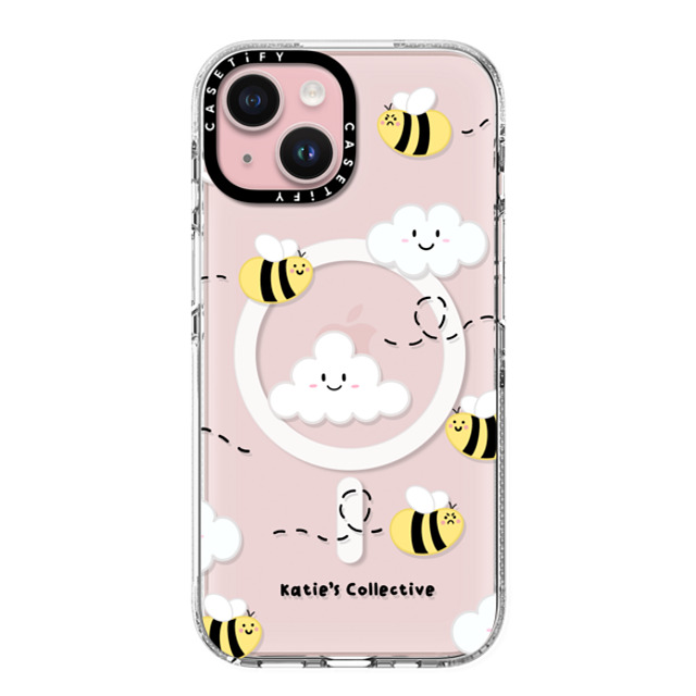 Katie's Collective x CASETiFY iPhone 15 ケース クリア クリア ケース MagSafe対応 Busy Bee by Katie's Collective