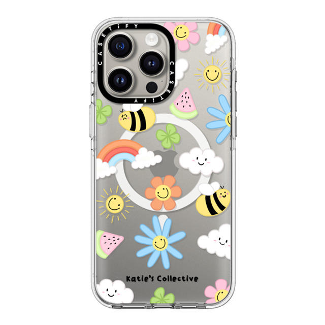 Katie's Collective x CASETiFY iPhone 15 Pro Max ケース クリア クリア ケース MagSafe対応 Rainbow by Katie's Collective