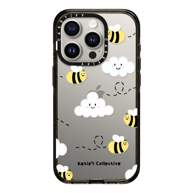 Katie's Collective x CASETiFY iPhone 15 Pro ケース ブラック インパクトケース Busy Bee by Katie's Collective