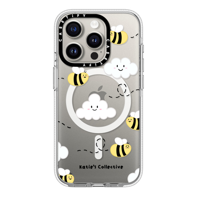 Katie's Collective x CASETiFY iPhone 15 Pro ケース クリア クリア ケース MagSafe対応 Busy Bee by Katie's Collective