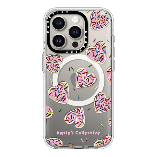 Katie's Collective x CASETiFY iPhone 15 Pro ケース クリア クリア ケース MagSafe対応 Heart Sugar Cookies by Katie's Collective