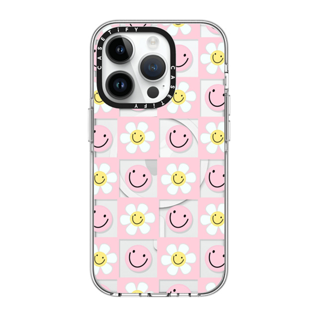 Katie's Collective x CASETiFY iPhone 14 Pro Case Clear Clear Case MagSafe Compatible Floral Friends by Katie's Collective Katie's Collective x CASETiFY iPhone 14 Pro Case Clear Clear Case MagSafe Compatible Floral Friends by Katie's Collective