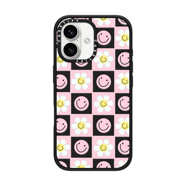 Katie's Collective x CASETiFY iPhone 16 ケース マットブラック インパクトケース MagSafe対応 Floral Friends by Katie's Collective