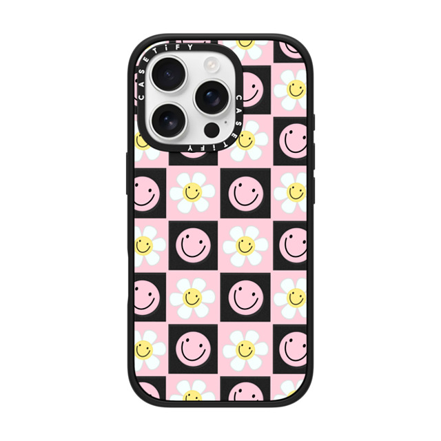 Katie's Collective x CASETiFY iPhone 16 Pro ケース マットブラック インパクトケース Floral Friends by Katie's Collective