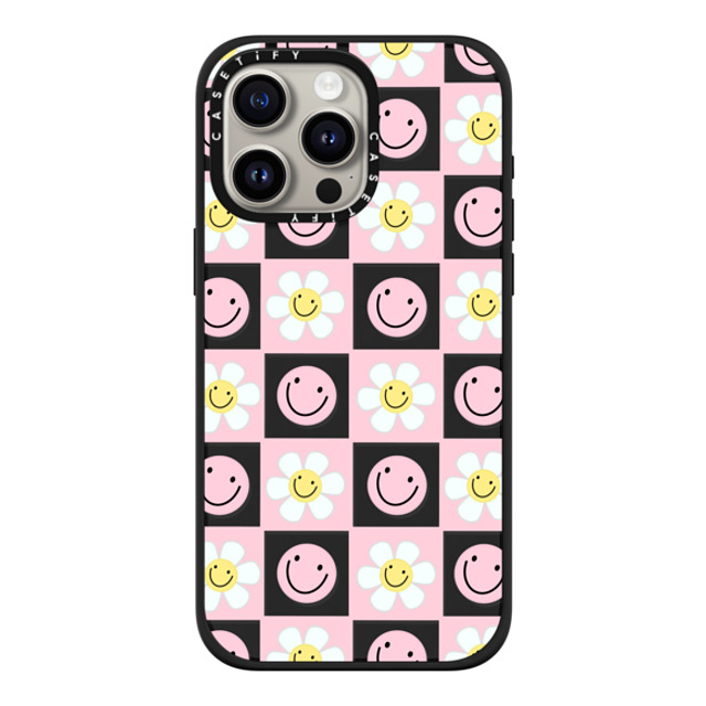 Katie's Collective x CASETiFY iPhone 15 Pro Max ケース マットブラック インパクトケース MagSafe対応 Floral Friends by Katie's Collective