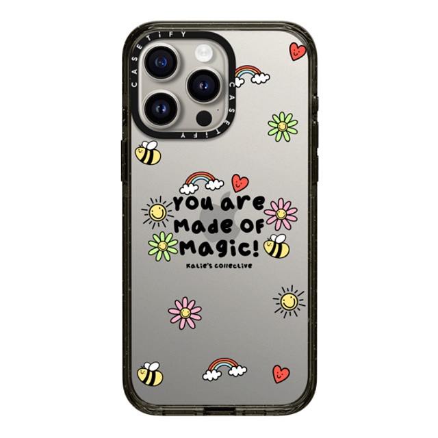 Katie's Collective x CASETiFY iPhone 15 Pro Max ケース ブラック インパクトケース You are Made of Magic by Katie's Collective