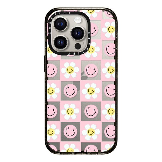 Katie's Collective x CASETiFY iPhone 15 Pro ケース ブラック インパクトケース Floral Friends by Katie's Collective