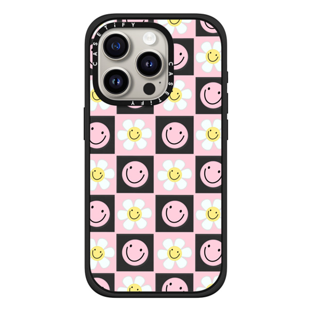 Katie's Collective x CASETiFY iPhone 15 Pro ケース マットブラック インパクトケース MagSafe対応 Floral Friends by Katie's Collective