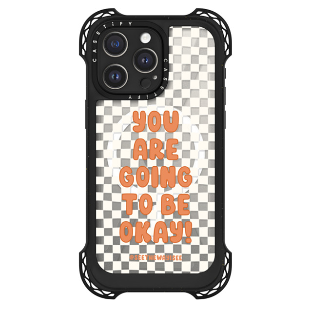 SEE THE WAY I SEE x CASETiFY iPhone 15 Pro Max Case Checkered,Quote Black ウルトラ バウンスケース MagSafe対応 You Are Going To Be Okay Back to School SEE THE WAY I SEE x CASETiFY iPhone 15 Pro Max Case Checkered,Quote Black ウルトラ バウンスケース MagSafe対応 You Are Going To Be Okay Back to School