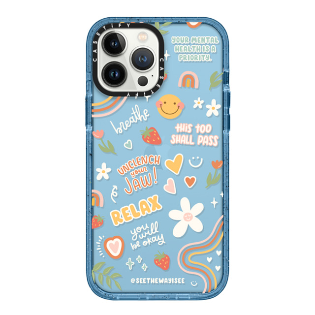 SEE THE WAY I SEE x CASETiFY iPhone 13 Pro Max Case Sticker,Floral ベイビーブルー インパクトケース Positive Affirmations Mother's Day SEE THE WAY I SEE x CASETiFY iPhone 13 Pro Max Case Sticker,Floral ベイビーブルー インパクトケース Positive Affirmations Mother's Day