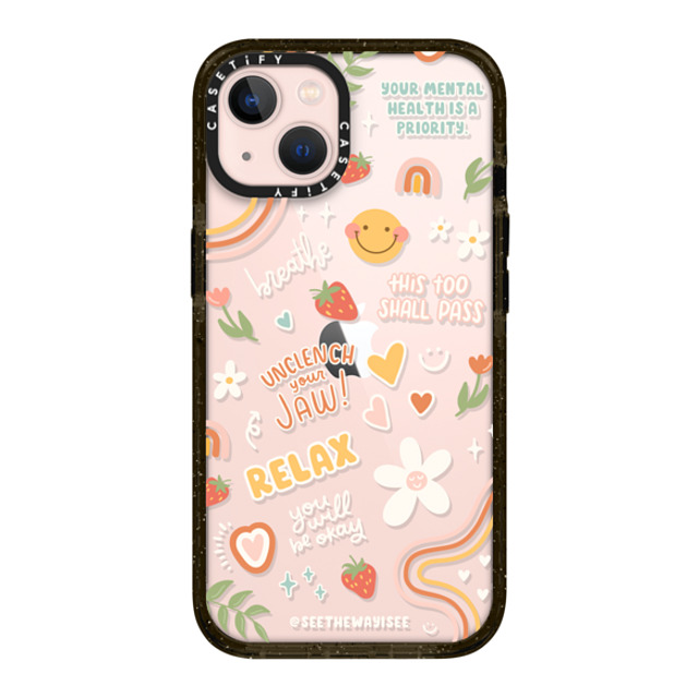 SEE THE WAY I SEE x CASETiFY iPhone 13 ケース ブラック インパクトケース Positive Affirmations