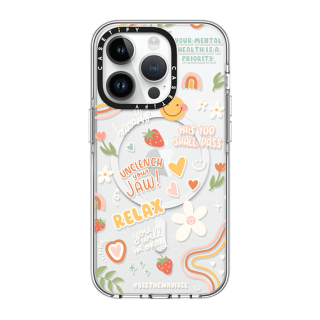 SEE THE WAY I SEE x CASETiFY iPhone 14 Pro ケース クリア クリア ケース MagSafe対応 Positive Affirmations