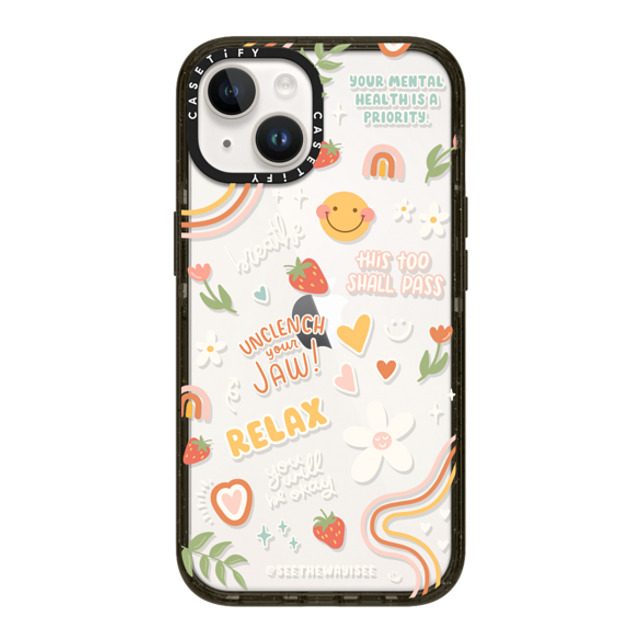 SEE THE WAY I SEE x CASETiFY iPhone 14 ケース ブラック インパクトケース Positive Affirmations