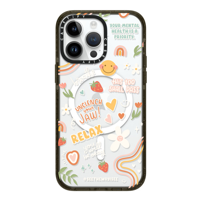 SEE THE WAY I SEE x CASETiFY iPhone 14 Pro Max ケース ブラック インパクトケース MagSafe対応 Positive Affirmations