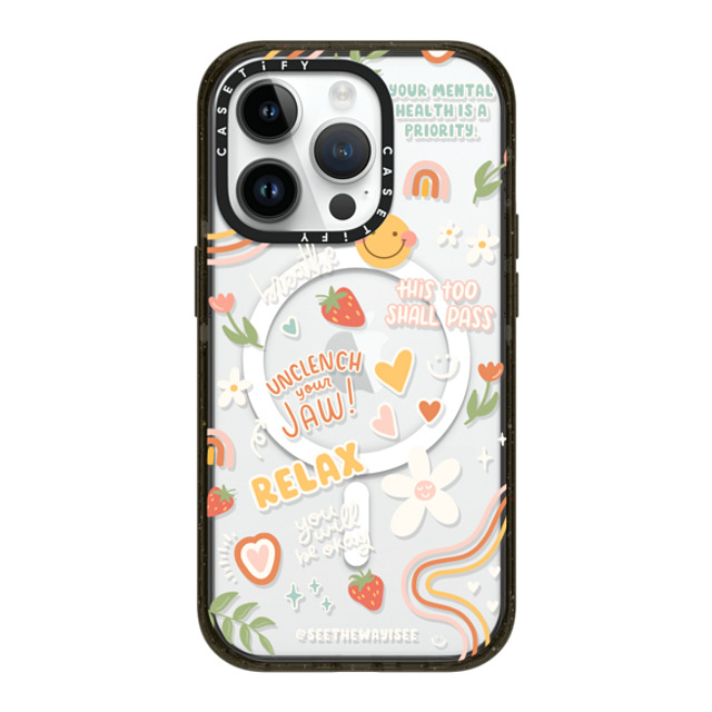 SEE THE WAY I SEE x CASETiFY iPhone 14 Pro ケース ブラック インパクトケース MagSafe対応 Positive Affirmations