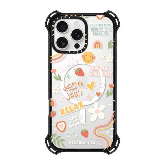 SEE THE WAY I SEE x CASETiFY iPhone 16 Pro Max ケース ブラック バウンスケース Positive Affirmations