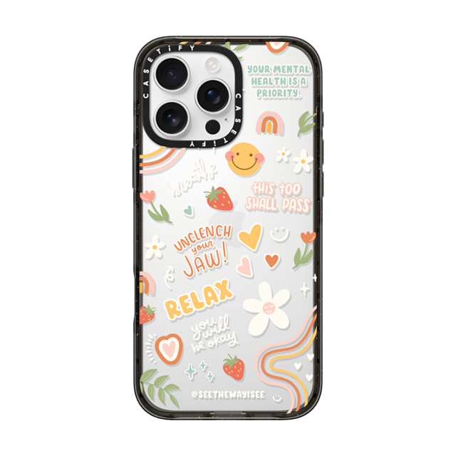 SEE THE WAY I SEE x CASETiFY iPhone 16 Pro Max ケース ブラック インパクトケース Positive Affirmations