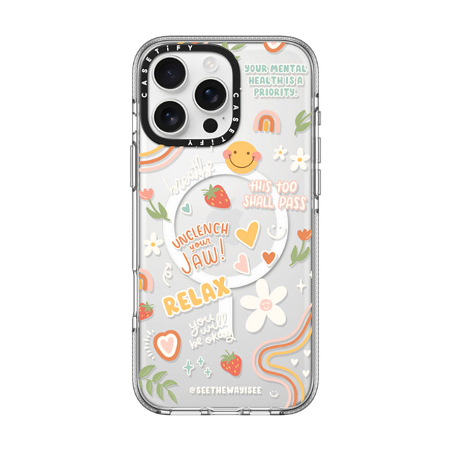 SEE THE WAY I SEE x CASETiFY iPhone 16 Pro Max ケース クリア クリア ケース MagSafe対応 Positive Affirmations