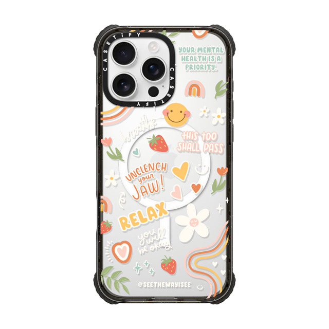 SEE THE WAY I SEE x CASETiFY iPhone 16 Pro Max Case Black ウルトラ インパクトケース MagSafe 対応 Positive Affirmations SEE THE WAY I SEE x CASETiFY iPhone 16 Pro Max Case Black ウルトラ インパクトケース MagSafe 対応 Positive Affirmations