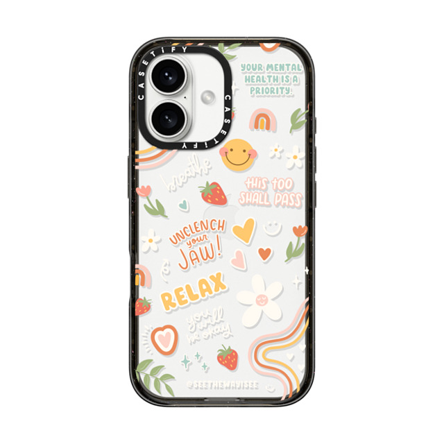 SEE THE WAY I SEE x CASETiFY iPhone 16 ケース ブラック インパクトケース Positive Affirmations