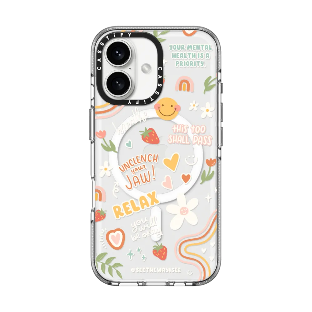 Impact Clear iPhone 16 Case MagSafe Compatible - Positive Affirmations