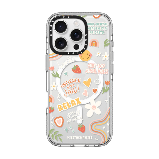 SEE THE WAY I SEE x CASETiFY iPhone 16 Pro ケース クリア クリア ケース MagSafe対応 Positive Affirmations