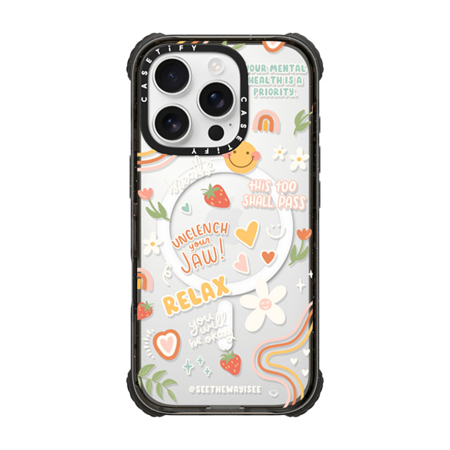 SEE THE WAY I SEE x CASETiFY iPhone 16 Pro Case Black ウルトラ インパクトケース MagSafe 対応 Positive Affirmations SEE THE WAY I SEE x CASETiFY iPhone 16 Pro Case Black ウルトラ インパクトケース MagSafe 対応 Positive Affirmations