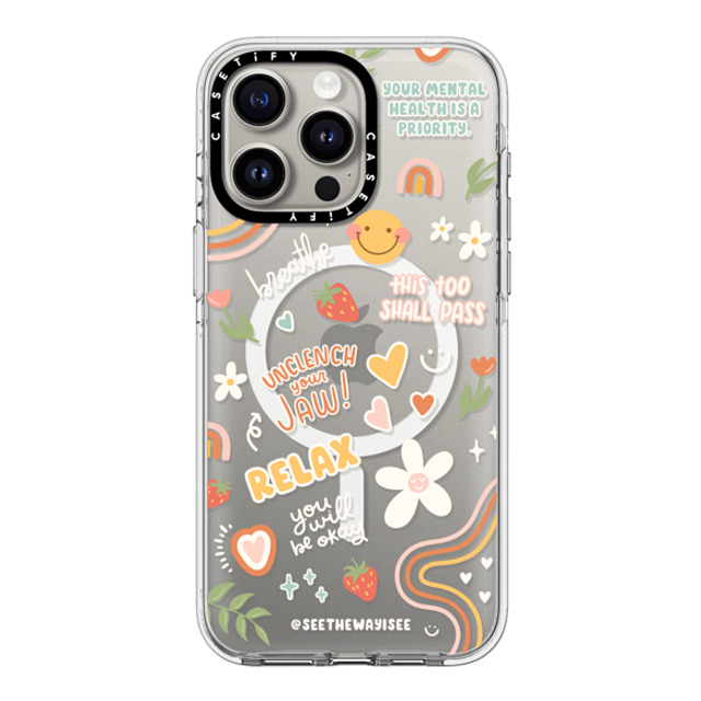 SEE THE WAY I SEE x CASETiFY iPhone 15 Pro Max ケース クリア クリア ケース MagSafe対応 Positive Affirmations