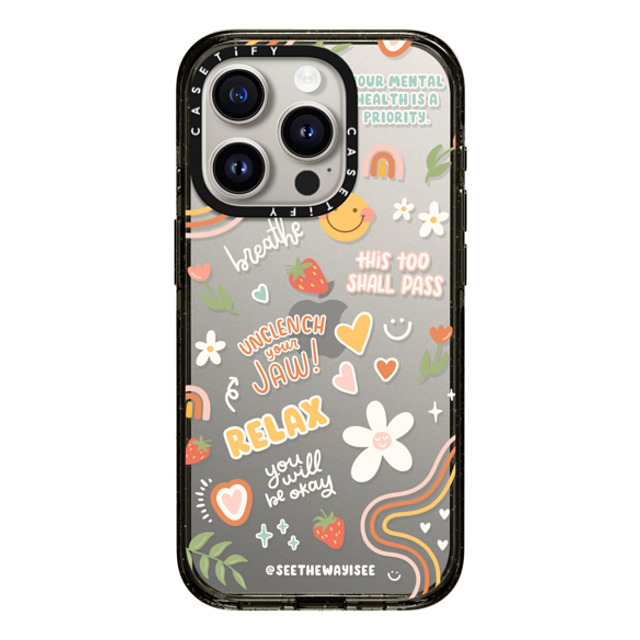 SEE THE WAY I SEE x CASETiFY iPhone 15 Pro ケース ブラック インパクトケース Positive Affirmations