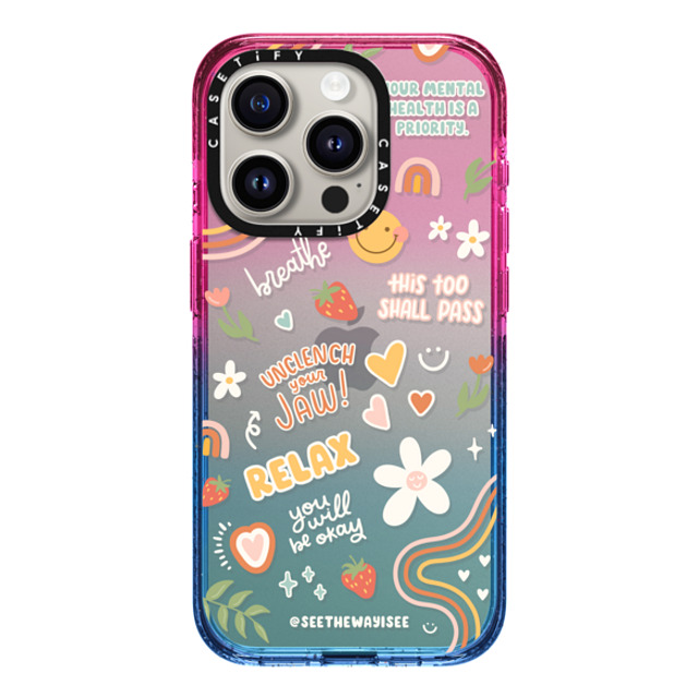 SEE THE WAY I SEE x CASETiFY iPhone 15 Pro ケース Cotton Candy インパクトケース Positive Affirmations