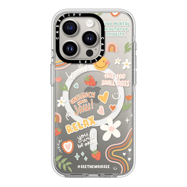 SEE THE WAY I SEE x CASETiFY iPhone 15 Pro ケース クリア クリア ケース MagSafe対応 Positive Affirmations