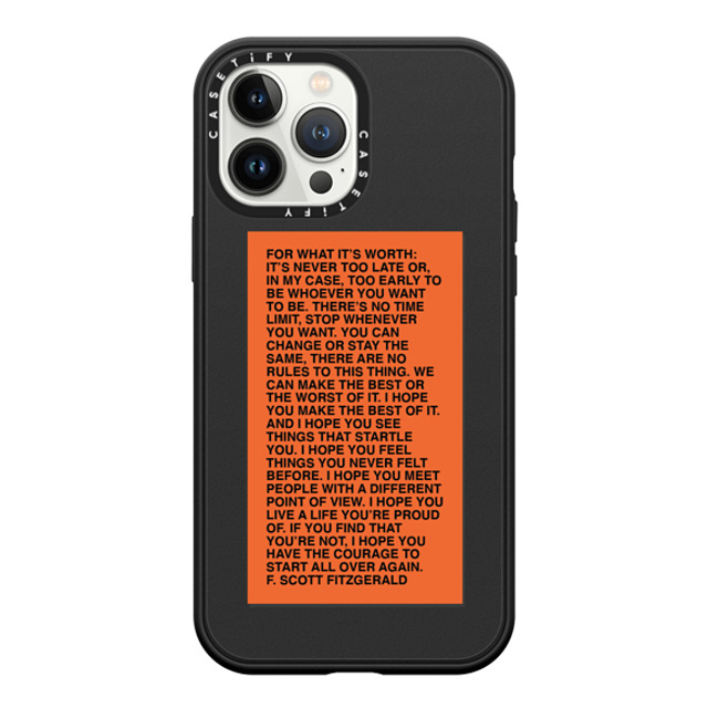 Quotes by Christie x CASETiFY iPhone 13 Pro Max Case Quote,Typography Matte Black Impact Case MagSafe Compatible For What It's Worth Phone Case by Quotes by Christie Mother's Day Quotes by Christie x CASETiFY iPhone 13 Pro Max Case Quote,Typography Matte Black Impact Case MagSafe Compatible For What It's Worth Phone Case by Quotes by Christie Mother's Day