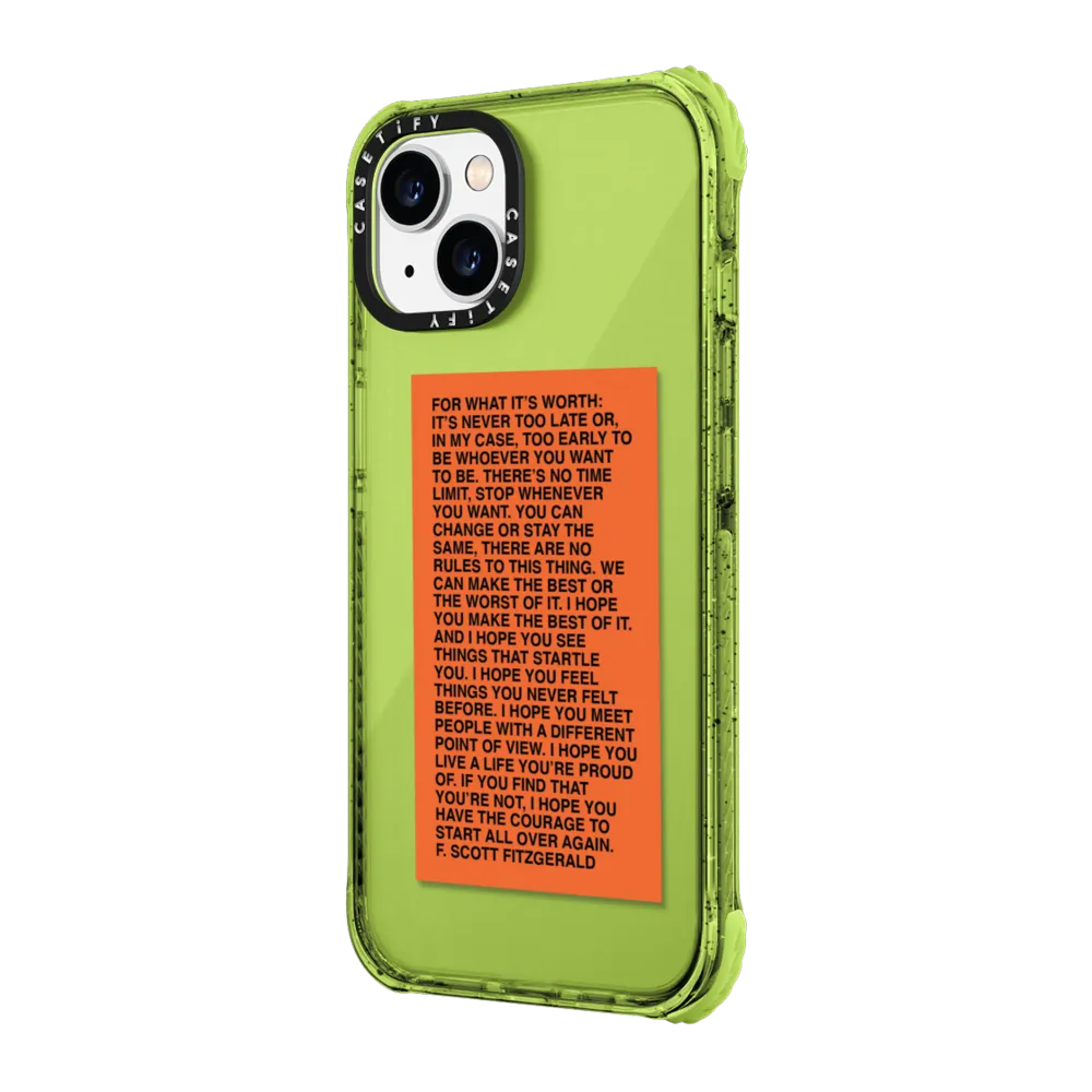 Ultra Impact iPhone 14 Plus Case - For What It's Worth Phone Case by Quotes by Christie