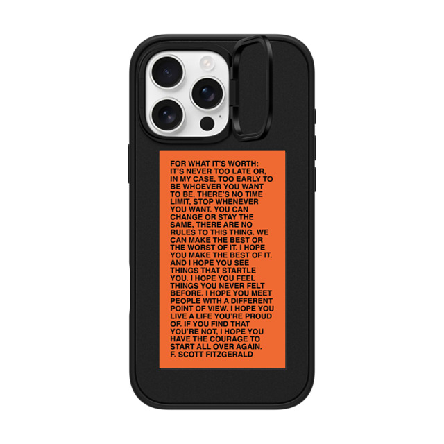 Quotes by Christie x CASETiFY iPhone 16 Pro Max ケース マットブラック インパクトリングスタンドケース MagSafe対応 For What It's Worth Phone Case by Quotes by Christie