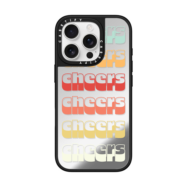 Quotes by Christie x CASETiFY iPhone 16 Pro Case Typography Silver on Black ミラーケース MagSafe対応 Cheers Mother's Day Quotes by Christie x CASETiFY iPhone 16 Pro Case Typography Silver on Black ミラーケース MagSafe対応 Cheers Mother's Day