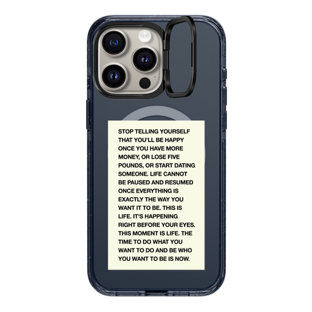 Quotes by Christie x CASETiFY iPhone 15 Pro Max Case Typography Classic Blue インパクトリングスタンドケース MagSafe対応 This Moment is Life Back to School Quotes by Christie x CASETiFY iPhone 15 Pro Max Case Typography Classic Blue インパクトリングスタンドケース MagSafe対応 This Moment is Life Back to School