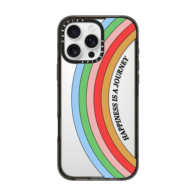 Quotes by Christie x CASETiFY iPhone 16 Pro Max ケース Rainbow,Quote ブラック インパクトケース Happiness is a Journey iPhone Case by Quotes by Christie Mother's Day Quotes by Christie x CASETiFY iPhone 16 Pro Max ケース Rainbow,Quote ブラック インパクトケース Happiness is a Journey iPhone Case by Quotes by Christie Mother's Day