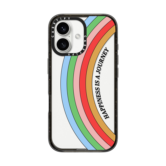 Quotes by Christie x CASETiFY iPhone 16 ケース Rainbow,Quote ブラック インパクトケース Happiness is a Journey iPhone Case by Quotes by Christie Mother's Day Quotes by Christie x CASETiFY iPhone 16 ケース Rainbow,Quote ブラック インパクトケース Happiness is a Journey iPhone Case by Quotes by Christie Mother's Day