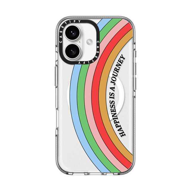 Quotes by Christie x CASETiFY iPhone 16 ケース Rainbow,Quote クリア クリア ケース MagSafe対応 Happiness is a Journey iPhone Case by Quotes by Christie Mother's Day Quotes by Christie x CASETiFY iPhone 16 ケース Rainbow,Quote クリア クリア ケース MagSafe対応 Happiness is a Journey iPhone Case by Quotes by Christie Mother's Day